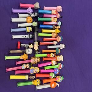Vintage PEZ Dispenser Lot Cartoon Characters TMNT Barbie Minion Garfield Hallowe